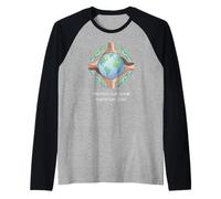 Imagine All The People Living Life Peace Earth Day 2024 Raglan Baseball Tee
