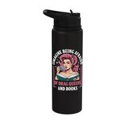 Imagine Being Afraid of Drag Queens and Books Stainless Steel Insulated Water Bottle