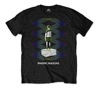 Imagine Dragons Black Zig Zag Graphic Print Crew Neck Short-Sleeved T-Shirt L