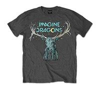 Imagine Dragons Elk in Stars Official Tee T-Shirt Mens Unisex (X-Large) Grey