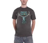 Imagine Dragons Elk in Stars T-Shirt in Grey | Size: Medium Imagine Dragons Grey M