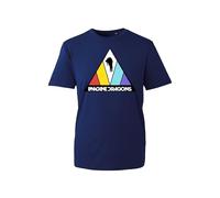 Imagine Dragons Evolve Tour T-Shirt - Band Music Tee Dragons Triangle Logo Tee Top Unisex for Men and Women (Navy, 11 Years)
