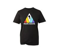 Imagine Dragons Evolve Tour T-Shirt - Band Music Tee Dragons Triangle Logo Tee Top Unisex for Men and Women (Black, L)