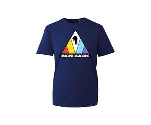 Imagine Dragons Evolve Tour T-Shirt - Band Music Tee Dragons Triangle Logo Tee Top Unisex for Men and Women (Navy, M Years)