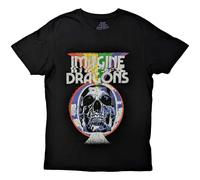 Imagine Dragons Men's Skull Cotton T-Shirt in Black | Size: Large Imagine Dragons Black L