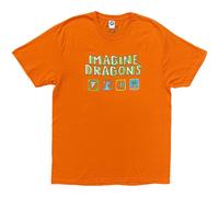 Imagine Dragons Men's Take Me To The Beach Back Print T-Shirt in Orange | Size: Large Imagine Dragons Orange L