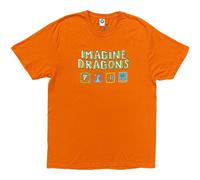 Imagine Dragons Men's Take Me To The Beach Back Print T-Shirt in Orange | Size: XL Imagine Dragons Orange XL