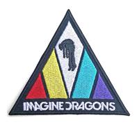Patch Triangle Band Logo new Official Embroidered woven iron on Imagine Dragons Black One Size