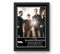 Imagine Dragons Signed Autograph Print Poster Black Framed Mounted Wall Art (10x12) Actor Artwork for Home & Office Decor Gift