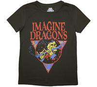 Imagine Dragons Women's Skeleton Flute T-Shirt in Green | Size: Medium Imagine Dragons Green M