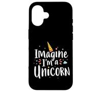 Imagine I'm A Unicorn Typography Case for iPhone 16