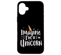 Imagine I'm A Unicorn Typography Case for iPhone 16 Plus