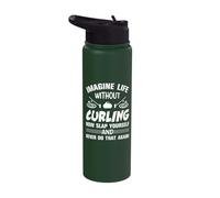 Imagine Life Without Curling Stainless Steel Insulated Water Bottle