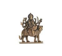 Imagine Mart Maa Durga Sherawali MATA Idol Home Temple Puja Religious - Exquisite Brass Statue for Good Luck & Fortune (Double Side)