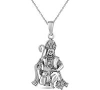 Imagine Mart Shri Hanuman JI Pendant Locket In Chain Necklace For Men And Women, Stainless Steel, Metal, No Gemstone