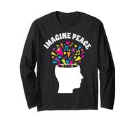 Imagine Peace Colorful Mind Explosion Long Sleeve T-Shirt