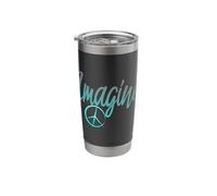 Imagine Peace Sign Hippie World Peace Hope Love Stainless Steel Insulated Tumbler
