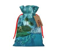 Imagine sky and sea Gift Bag with Handles and tag, Perfect for Christmas, Birthday, Wedding or Daily Gift - (S)