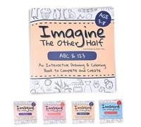 Imagine the Other Half: Interactive Kids Creative Drawing & Coloring Book, Various Themes Drawing Activity Book, Early Learning Art Workbook, Imagination Development, Easy and Fun (#C)