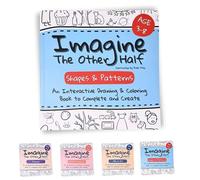 Imagine the Other Half: Interactive Kids Creative Drawing & Coloring Book, Various Themes Drawing Activity Book, Early Learning Art Workbook, Imagination Development, Easy and Fun (#B)