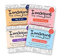 Imagine The Other Half Kids Interactive Drawing Book, Animal & ABC Symmetry Colouring Activity Book, Bleed-Resistant Paper Screen-Free Art Workbook