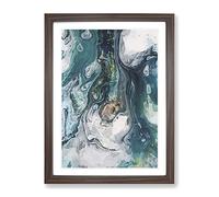 Imagine The Story Abstract Framed Print | A2 Walnut Framed Wall Art | Ready to Hang | Abstract Fantasy Picture | Living Room Bedroom Lounge Office