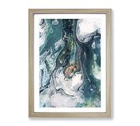 Imagine The Story In Abstract Modern Framed Print | A4 Oak Framed Wall Art | Ready to Hang | Abstract Fantasy Picture | Living Room Bedroom Lounge Office