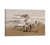 Imagine With All Your Mind Motivational Art Canvas Poster Bedroom Living Room Decoration Painting Frame-style 20x30inch(50x75cm)