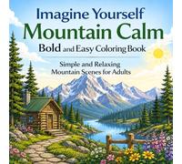 Imagine Yourself Mountain Calm Bold and Easy Coloring Book: Simple and Relaxing Mountain Scenes for Adults (Imagine Yourself Coloring Series)