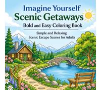 Imagine Yourself Scenic Getaways Bold and Easy Coloring Book: Simple and Relaxing Scenic Landscape and Travel Escape Scenes for Adults (Imagine Yourself Coloring Series)