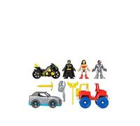 Imaginext DC Super Friends Batman Gift Set with Wonder Woman and Cyborg, 9 Piece Preschool Toy, One Colour, Women One Colour