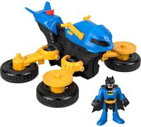 Imaginext DC Super Friends Batman Toy Poseable Figure & Transforming Batcycle with Projectile Launcher for Preschool Kids Ages 3+ Years, HNX91