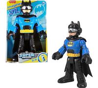 Imaginext DC Super Friends Batman XL Toy 10-Inch Poseable Figure for Pretend Play Ages 3+ Years, Biker Blue, HML40