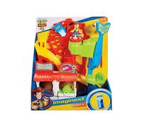 Imaginext Disney Toy Story Carnival Playset with Woody Figure - Action-Packed Rocket Ride and Ducky Carnival Game