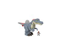 Imaginext Jurassic World Dinosaur Toy, Ultra Snap Spinosaurus with Lights Sounds and Chomping Action plus Figure for Preschool Play, HML41