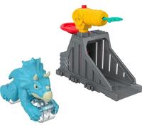 Imaginext Jurassic World Triceraptor Figure and Theme Vehicle Dinosaur Action Set for Ages 3+
