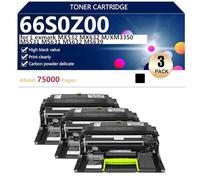 Imaging Unit Drum Unit Compatible 66S0Z00 for Lexmark MX532 MX632 MXM3350 MS531 MS631 MS632 MS639 Printers, High Estimated Yield 75000 Pages,3*Black