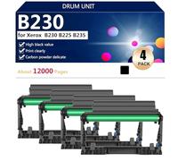 Imaging Unit Drum Unit Replacement B230 for Xerox B230 B225 B235 Printers, High Yield 12000 Pages,4*Black