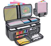 Imagining Carrying Case for Cricut Maker, Double-Layer Bag Machine with Cover and Cutting Mat Pocket Compatible Explore Air, Organization Storage Bags, Accessories, Grey
