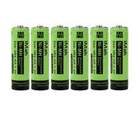 iMah AA Rechargeable Batteries for Solar Lights 1.2V 1300mAh Ni-MH, Also Work with Garden Lamps, Remotes, Mice and Other Household Devices, 6-Pack