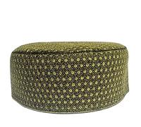 IMAHAM: HANDCRAFTED FLOWER Kufi Men's Unisex Caps Muslim Men Prayer Cap Ramadaan Caps Eid Kufis Handmade Namaz Hat Beanie, Green, L