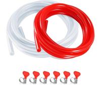 Imaictuu 10FT Kegerator Line CO2 Hose Dual Lines Kit,3/16" Beer Line Tubing & ID 5/16" CO2 Gas Line Kegerator Replacement Line Food-Grade PVC Tube Draft Beer Keg Faucet Tube with 8 PCS Hose Clamps