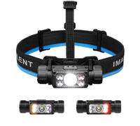 IMALENT HT70 Rechargeable Head Torch, 3,500 Lumens, 348m Beam, White Warm and Red Light, IP66 for Work, Running and Emergency Use