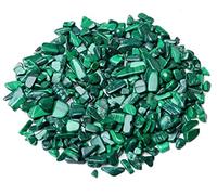 IMALY Malachite Tumbled Chips Stone Polished Crushed Healing Crystal Quartz Pieces Irregular Shaped Stones for Home Decorative Stones Vases Plants Succulents 0.5lb
