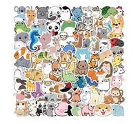 iMaMa 100 Pcs Colorful Animal Stickers, Cute Aesthetic Sticker Pack for Scrapbooking, Art, Crafts, MacBook, Skateboard, Luggage, Bullet Points, Laptop Stickers, Bumper Stickers