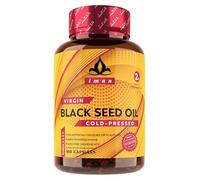 Iman Black Seed Oil Capsule, High Strength Black Seed Oil (180 Capsules) - 6X% TQ, Omega 3 6 & 9, Cold-Pressed - 6 Months Supply - Non-GMO, Natural, 100% Virgin - Est.1995