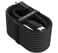 iMangoo 65W USBC Cable 6.5FT Nylon Braided Tangle-Free for ROG Phone Black | Type-C Fast Charging Charger Cord for Asus ROG 7 8 9 Pro for Xbox Ally X Laptop 60W for Galaxy S26 Ultra Home Office School