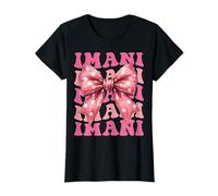 Imani Name Coquette Bow Aesthetic for Women Girls T-Shirt