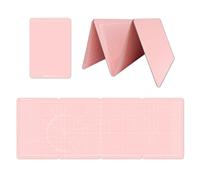 iMAT Flip Cutting Mat M Type, Foldable, Min Size Close to A4, Max Size 37.8" x13.78" (96x35 Cm), Double-Sided Use, One Side: In, Other Side: Cm, Suitable for Handmade Projects (Rose Pink)