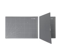 iMAT Flip Cutting Mat Note A1 (Inch Version), 24 x 36 in (60 x 90 cm), Foldable, Ideal for Crafts, Paper Cutting, Large Leather and Cloth Projects, Sketching, Drawing (Ash Grey)